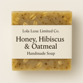 Honey, Hibiscus & Oatmeal Handmade Soap